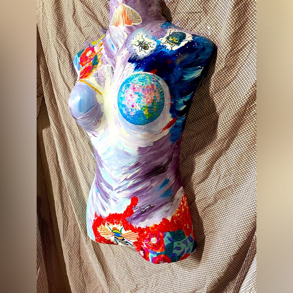 “Beau Weevyll” Mixed Medium on Mannequin torso. (One of a Kind)